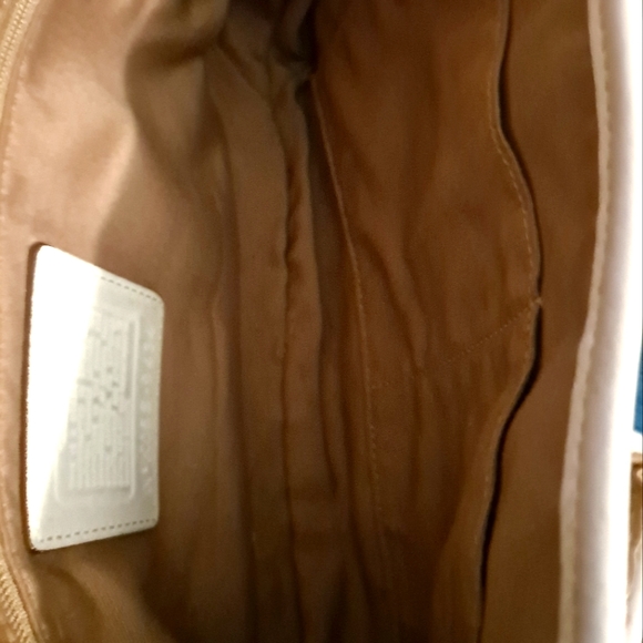 🟥🟧🟨 SALE $50 🟨🟧🟥 Coach White Leather Purse Handbag - Picture 13 of 15